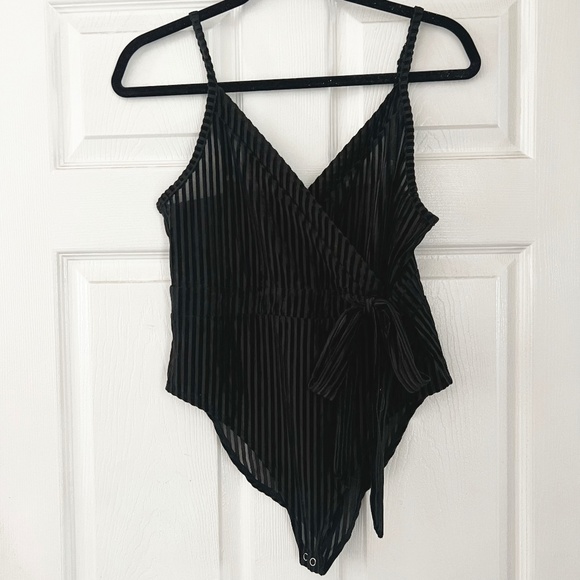 Forever 21 Mesh + Velvet Bodysuit - Picture 1 of 5